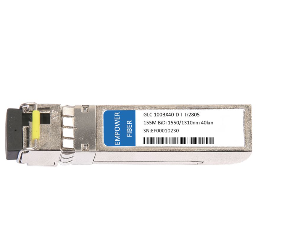 Customized 100BASE BX BiDi SFP 1550nm TX 1310nm RX 40km DDM Transceiver